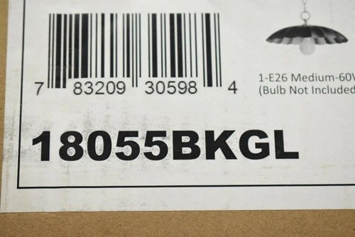 Maxim Lighting Pendant Light 18055BKGL E26 Ceiling Chain Industrial Fixture - Picture 4 of 7