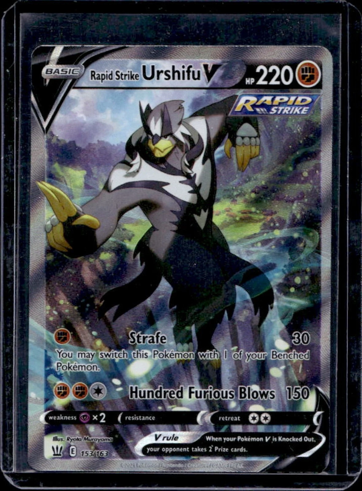 2021 Pokemon SWSH Battle Styles Rapid Strike Urshifu V #153/163
