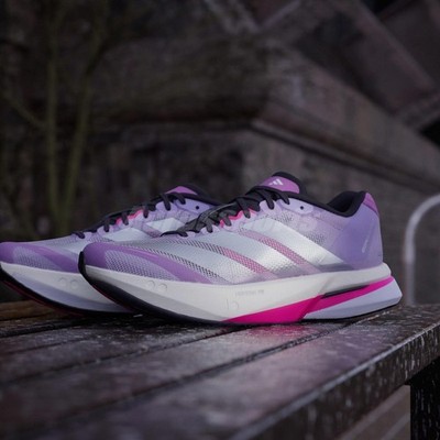 adidas Adizero Boston 13 W Powder Plum Silver Metallic Pink Women