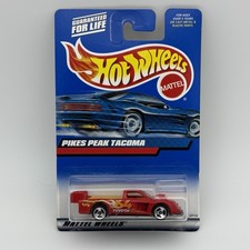 Hot Wheels Pikes Peak Tacoma Toyota Truck Red Flames #27114 Mattel Wheels 1990s