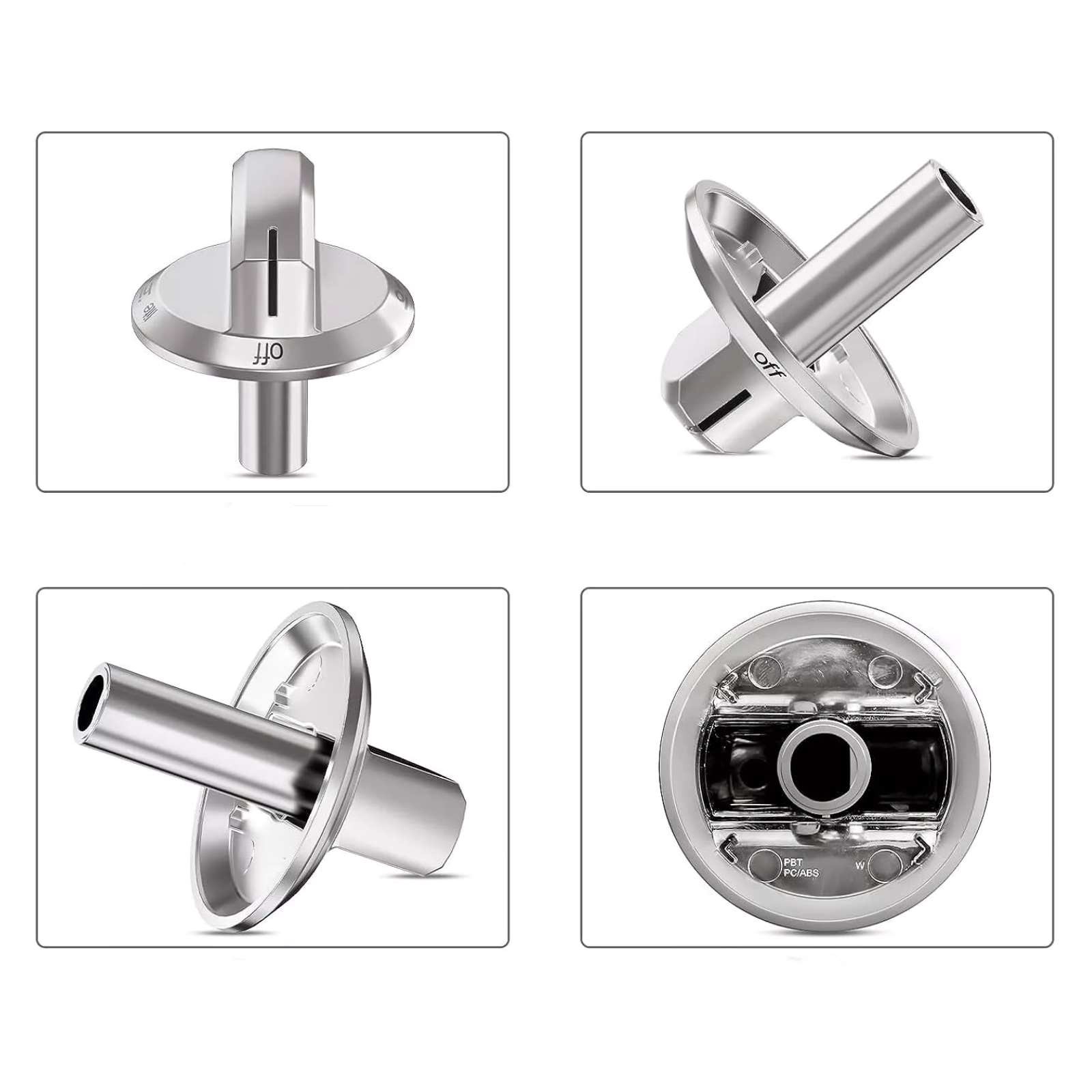 D shaft design 5pcs Stove Knob Replacement For Frigidare Gas Range Burner Parts