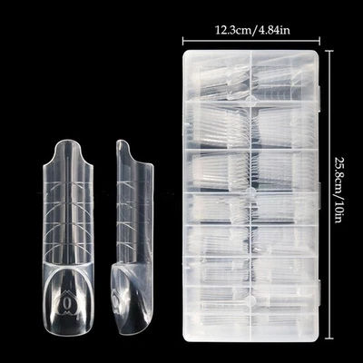30/60/70/150Pcs Space Hollow 3D French Crystal Extension With Scale Nail Mold - Bild 1 von 4