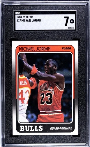 1988-89 Fleer Michael Jordan #17 Chicago Bulls SGC 7 NM