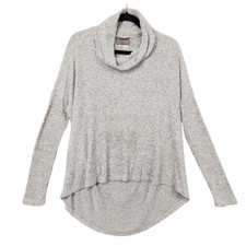 ANTHROPOLOGIE Saturday Sunday Gray Oversized Drapey Turtleneck Sweater XS S