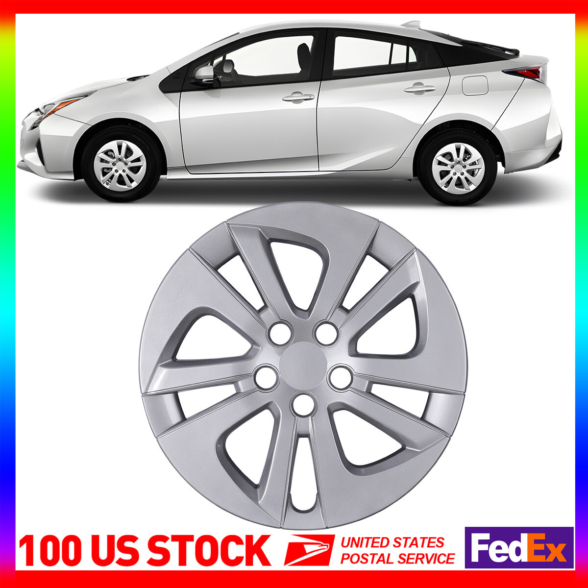 1PC 15-Inch Snap-On Hubcap Wheel Cover for 2016-2022 Toyota Prius Replacement