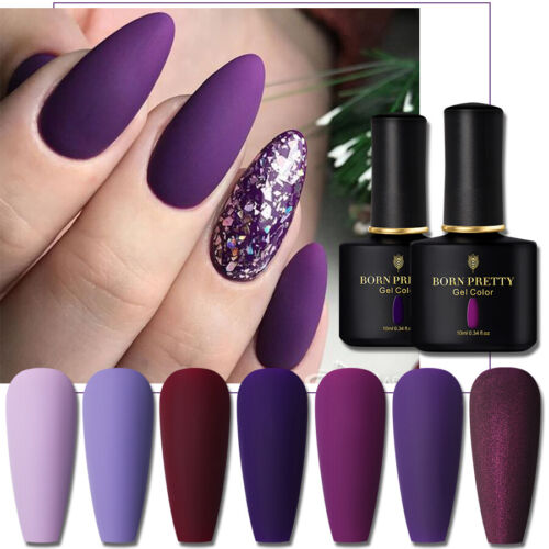 BORN PRETTY Nail Art Matte Purple Color Gel Nail Polish UV LED Varnish 10ml | eBay BORN PRETTY Nail Art Matte Purple Color Gel Nail Polish UV LED Varnish 10ml | eBay