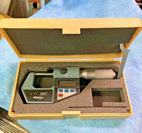 Mitutoyo 293-765-10 Digital Outside Micrometer MDC - 1" PF Machinist Tool N Case