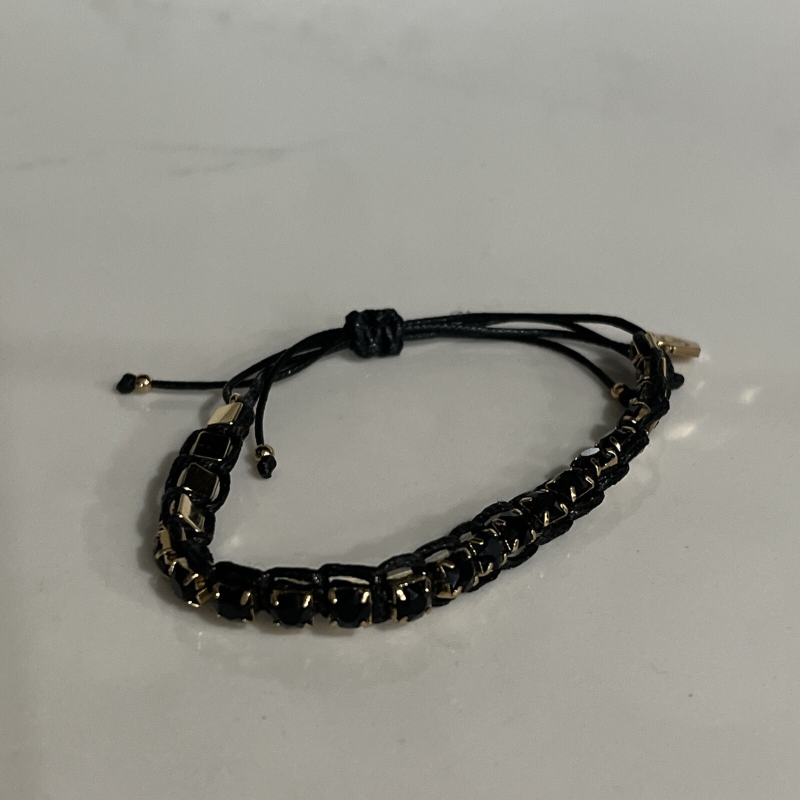 Tory Burch Stone Black Friendship Bracelet Gem