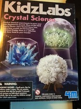 4M KidzLabs Crystal Science Kit 3 crystal growing experiments LAB SET SEALED