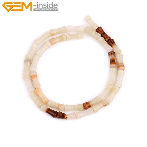 Bamboo Natural Opal Jade Jasper Tube Spacer Loose Beads For Jewelry Making 15" - Picture 57 of 114