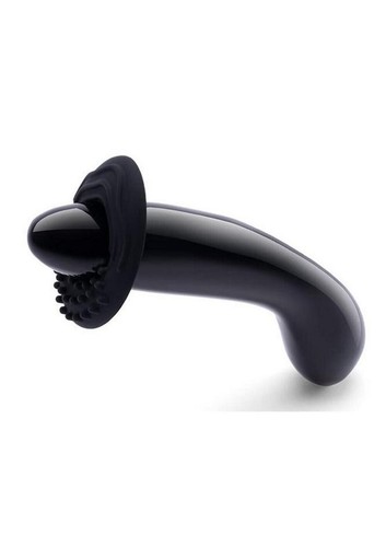 Le Wand Crystal G-Wand with Silicone Ring - Black Obsidian - Picture 3 of 5