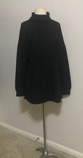 NEW WOMEN'S SMALL SANCTUARY BLACK TURTLE NECK LONG SLEEVE STRETCH KNIT SWEATER