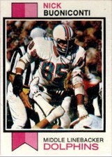 1973 Topps #214 Nick Buoniconti NM+ Dolphins ID:38919