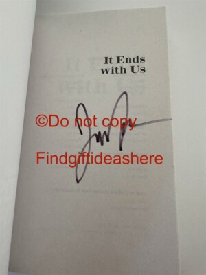 Justin Baldoni  It Ends With Us  Signed Autographed Book - New!