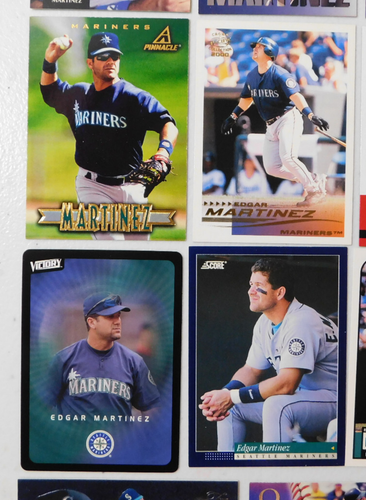 EDGAR MARTINEZ LOTTO 21 CARTE CARTE DA BASEBALL ASSORTITE NO DUPES (articolo#C14) - Foto 4 di 6