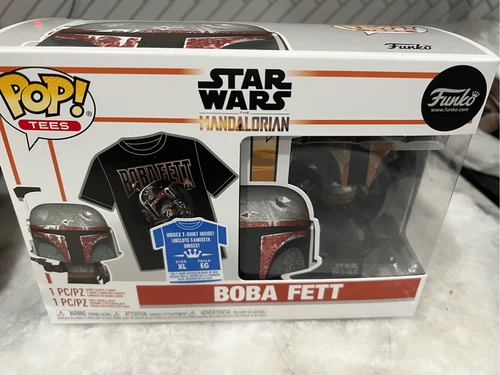 Funko Pop! Tee Star Wars Metallic Boba Fett Mandalorian XL NNNN