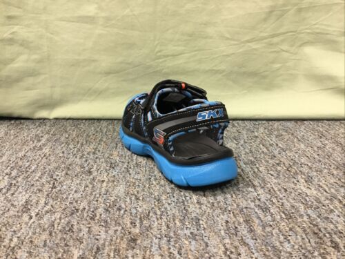 New Boys Skechers 92189 Relix Trophix Black & Blue Fisherman Sandals Size 6 - Picture 4 of 6