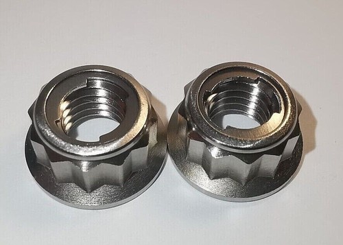M8 x 1.25mm Titanium Grade 5 TC4 12 point Bi-Hex flange Lock Nut - Picture 3 of 14