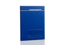 1x Fahrzeugmappe A5 blau Bordbuch Fahrermappe Dokumentenmappe Organizer KFZ Auto