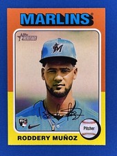 2024 Topps Heritage High Number #722 Roddery Munoz RC Rookie Short Print Marlins