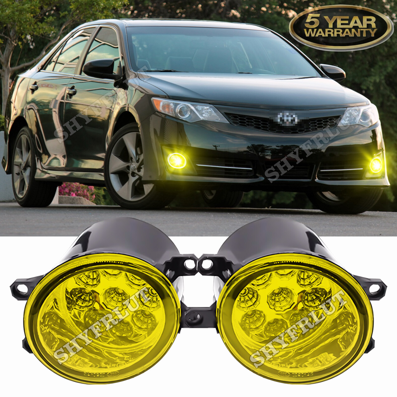2011-2017 Toyota Sienna Yellow LED Bumper Fog Light Pair Replacement