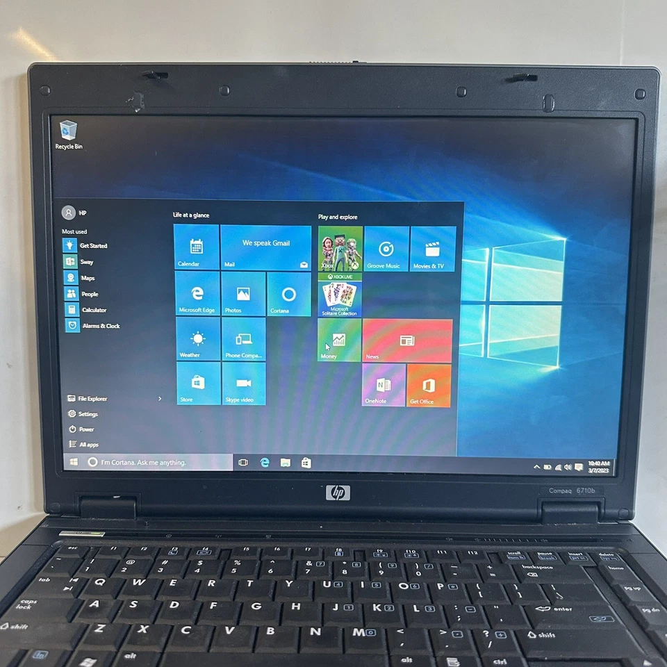 "HP Compaq 6710b Intel Core 2 Duo 1,80 GHz 1 GB RAM 80 GB HDD de 15,4""" Foto 2 de 4