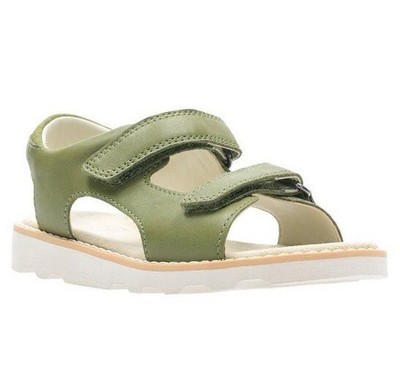 Clarks Crown Root Khaki Leather Sandals UK