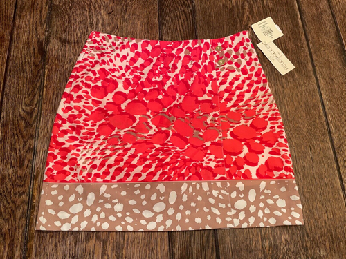 nwt EP Pro Women's size 6 Leopard Print Gold Button Golf Skort Skirt Multi-Color