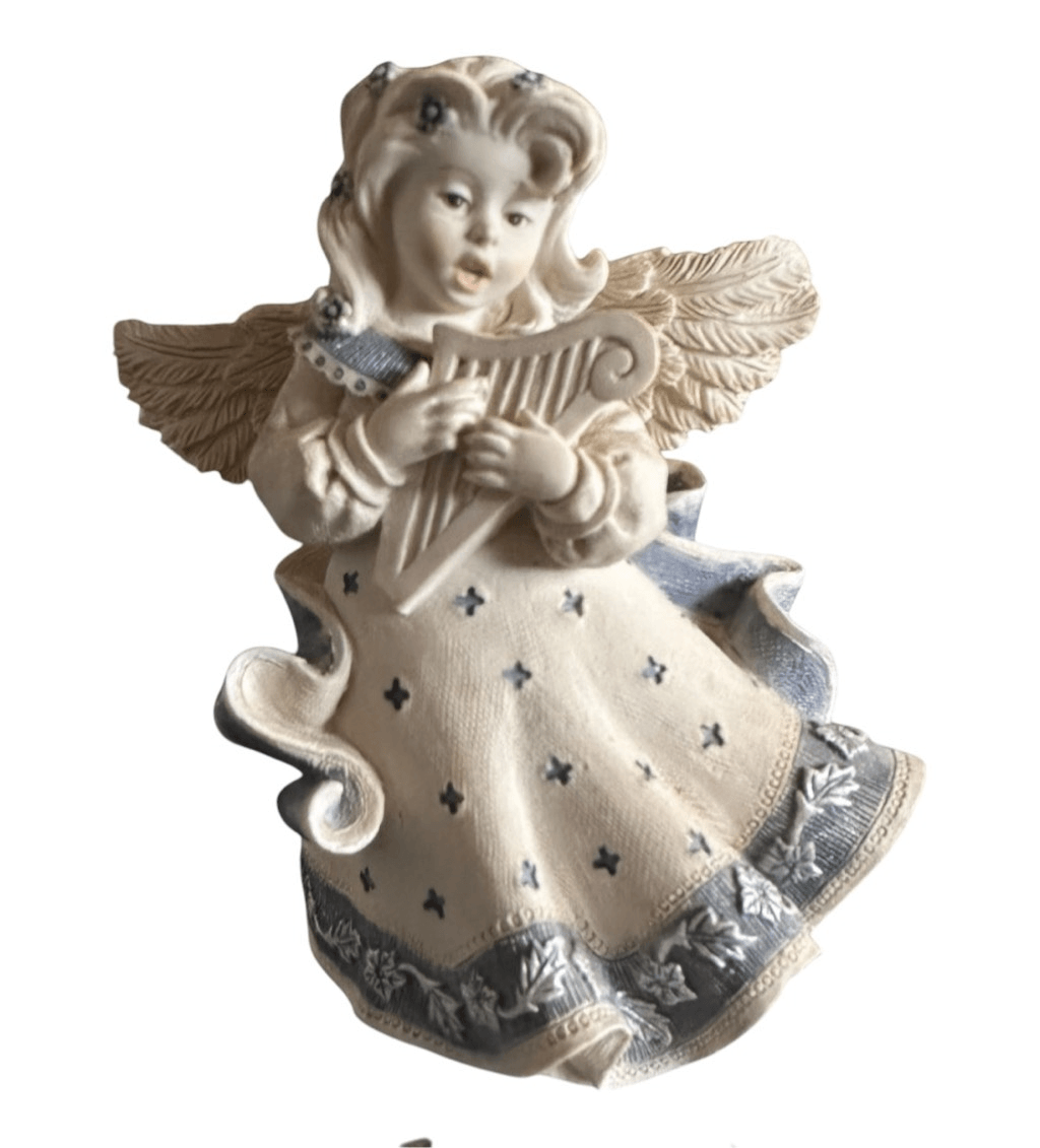Child Angel with Harp Figurine - 4