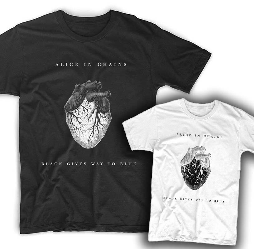 Alice in Chains Black Gives Way to Blue V1 T shirt BLACK WHITE all
