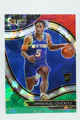 Immanuel Quickley 2020-21 Panini Select Red White Green Ice Prizm RC ...