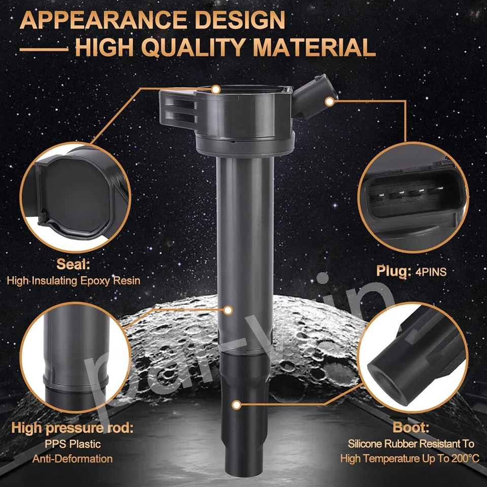 4X Bobinas de encendido de alto rendimiento para Toyota Camry RAV4 Highlander 2,5 L UF487 Foto 3 de 4