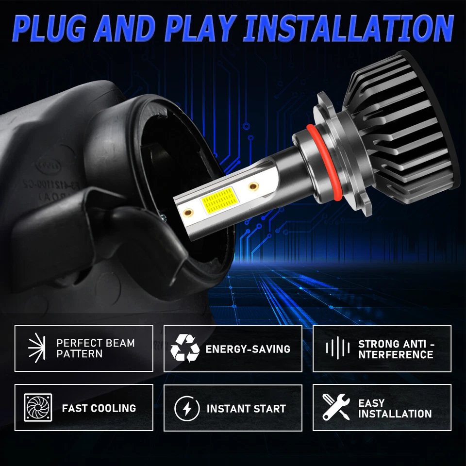 Para Chevy Silverado 1500 2007-2015 - Kit de 6x 6000K faros LED de alta/baja y antiniebla Foto 2 de 4