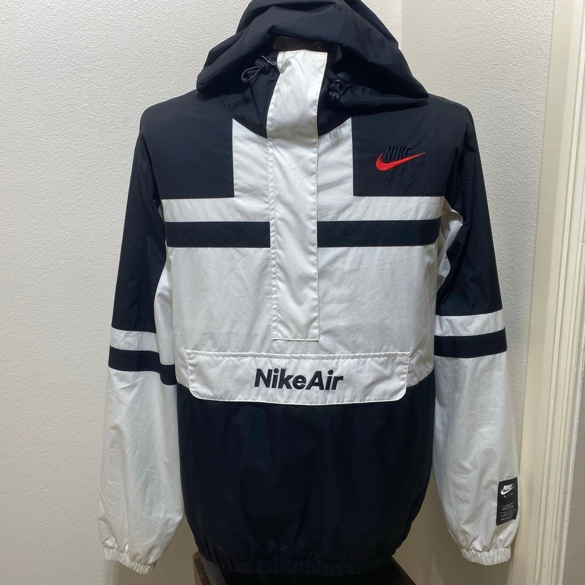 Half Zip Jacket Nike Overhead Coat Nike Men's Black Air Half-Zip