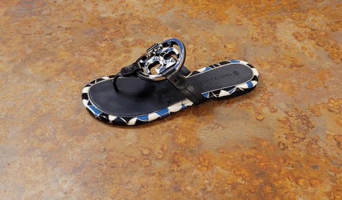 tory burch women's enamel miller sandals