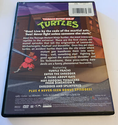 Teenage Mutant Ninja Turtles DVD 1987 Cartoon 5 & Never-seen