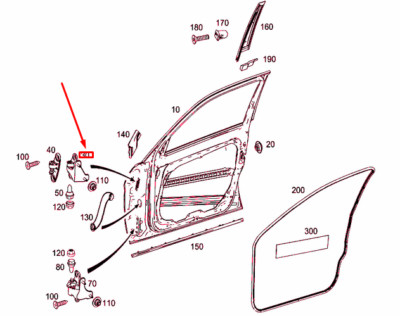 Neu MERCEDES-BENZ GLK X204 Front Right Door Top Hinge A2047201037 OEM Original