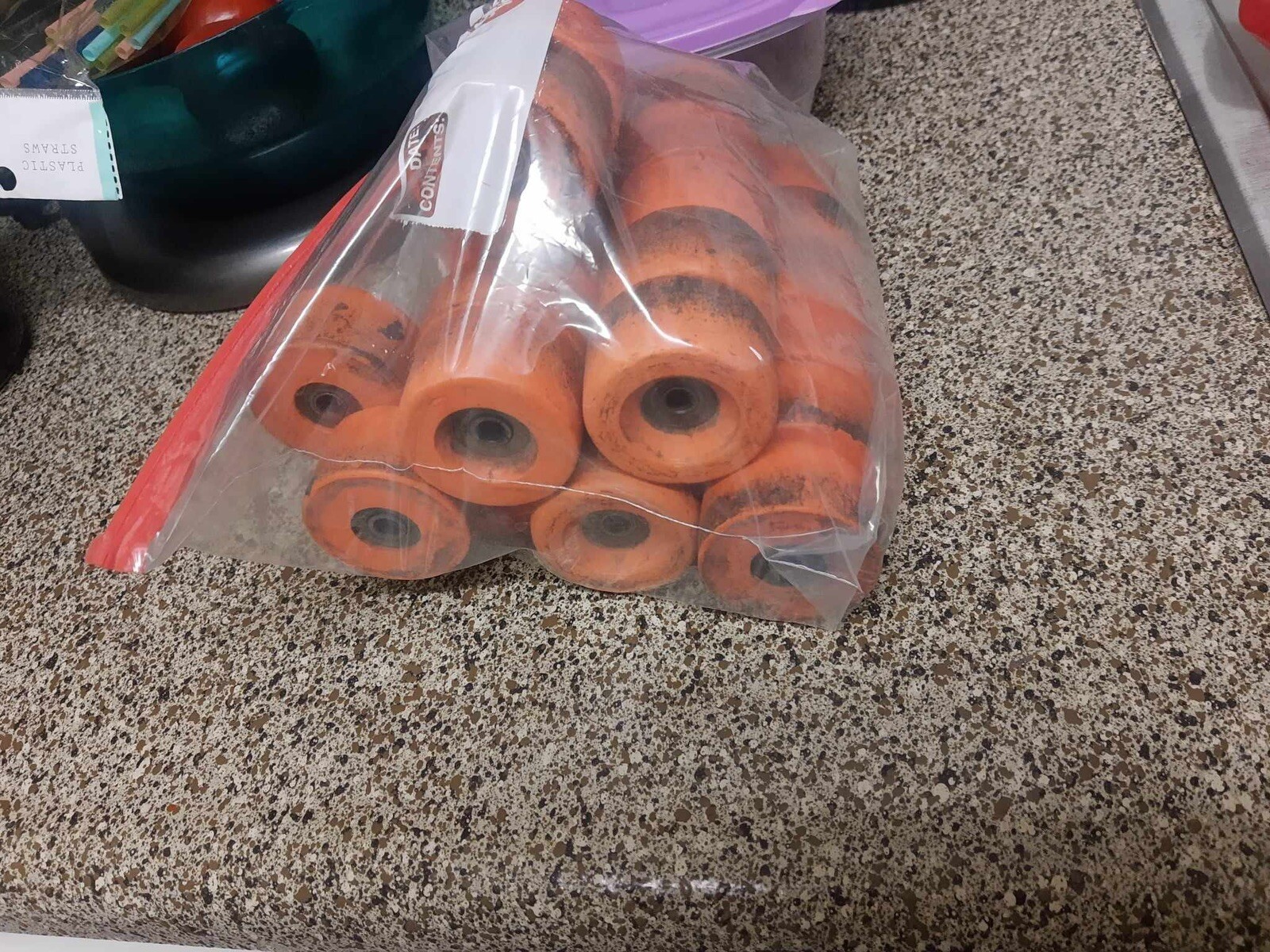 Set/ 8 Vintage Vanathane Rental Roller Skate Skating Wheels With