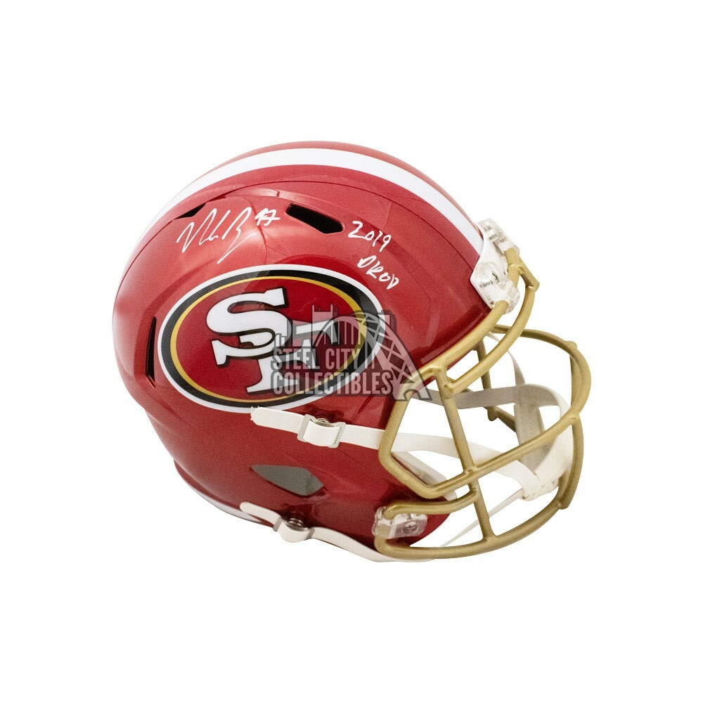 Nick Bosa Autographed Signed San Francisco 49ers 2019 DROY 49ers Flash Replica F/S Football Helmet - BAS 