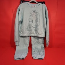 Disney 100 Star Wars Kids Sweatpants/Sweatshirt Set. R2D2  C-3PO. Blue. Sz XS