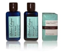 3 PC Atelier Cologne CLEMENTINE California Perfume Soap  Shower Gel  Soap New