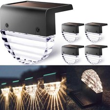 4x Super Bright Solar Powered Door Fence Wall Lights Led Outdoor Garden Lamp