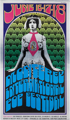MONTEREY Festival Poster JIMI HENDRIX Janis Joplin WHO 1967 - 10''x5'' reprint