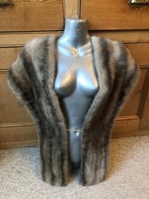 W28Stola pelliccia visone zaffiro grigio scuro alta qualità vintage 100% nuovo design