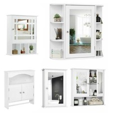 Bathroom Cabinet Wall Mount Storage Cabinet with Mirror Doors Medicine Cabinet