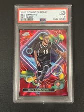 Ben Simmons 2023 Topps Cosmic Chrome Red Flare Refractor /5 Nets PSA 9 12