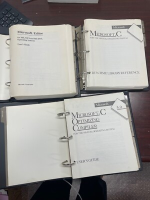 1988 Microsoft C 5.1 Optimizing Compiler,  3 manuals