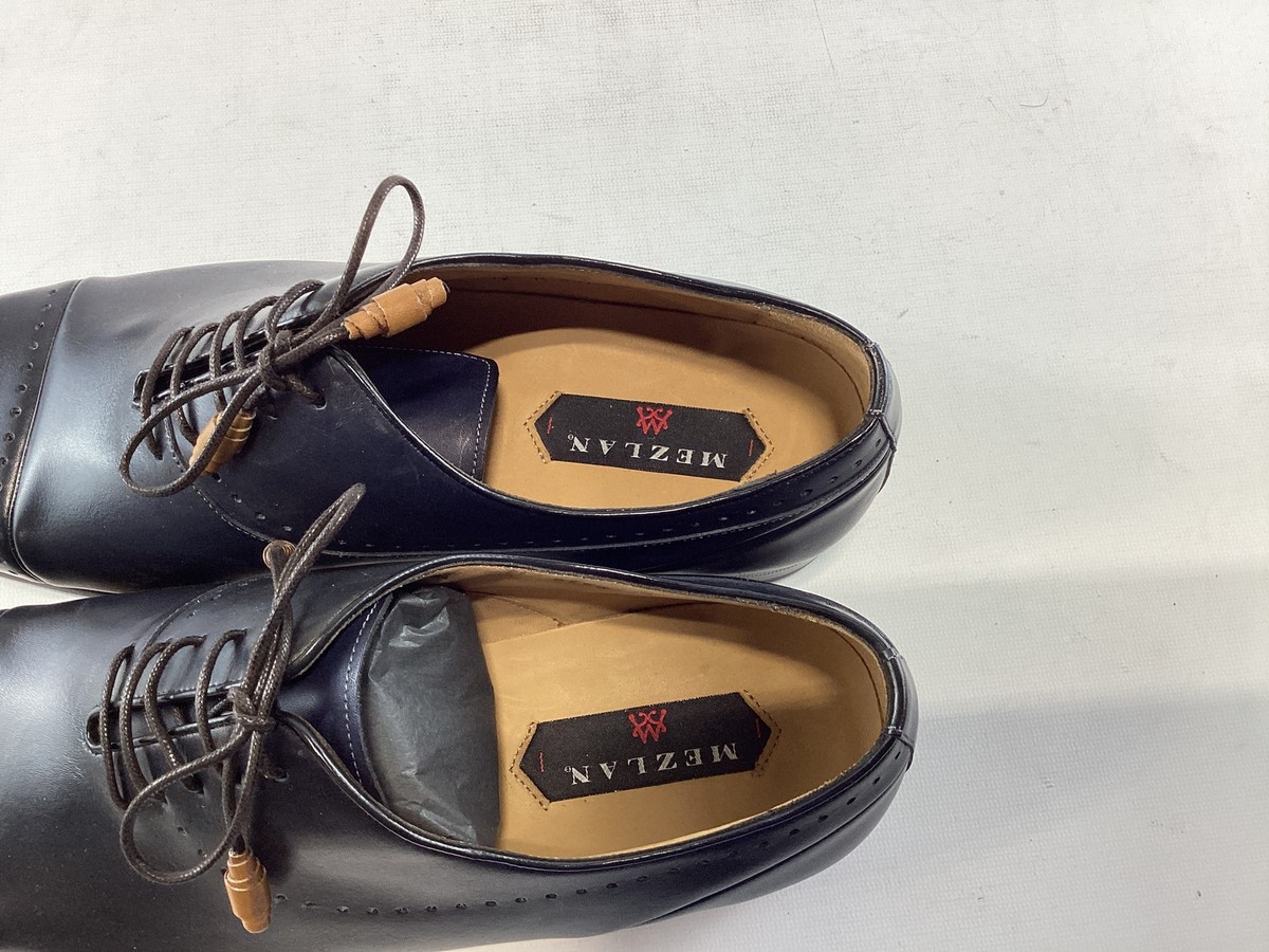 Mezlan Men\'s Navy Leather Dress Oxfords - Classic Brogue Detailing Exclusive Men main image 2