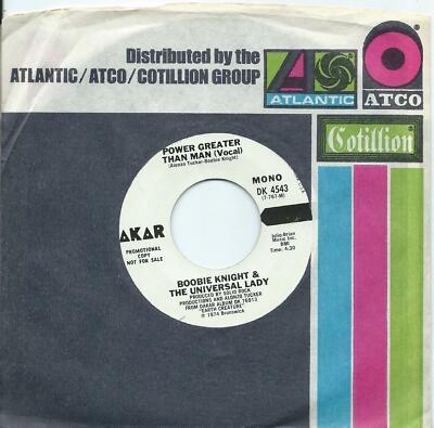 Boobie Knight & Universal Lady:Power greater than man Mono and stereo:US DJ