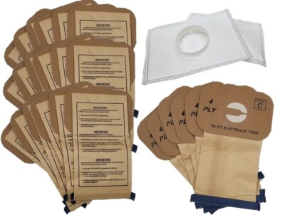 24 Aerus Electrolux Canister Style C Vacuum Cleaner 4 PLY Bags + 2 After Filters